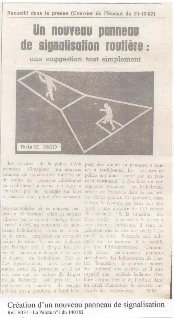 Panneau - signalisation routière - 1982